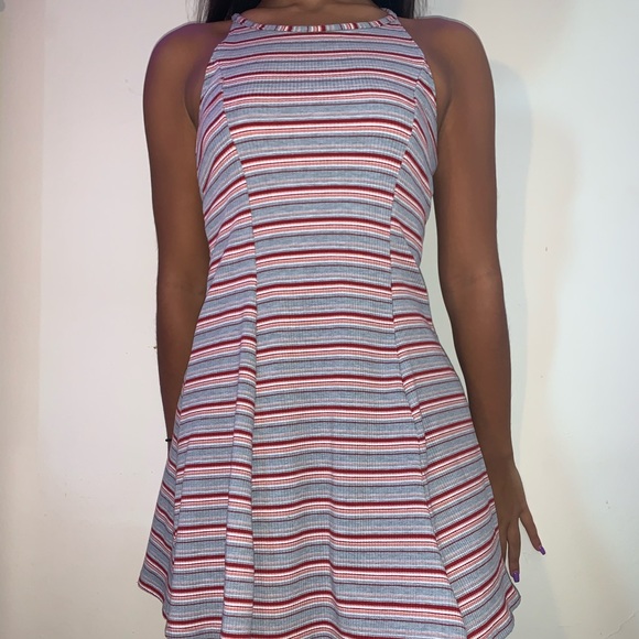 Striped Ribbed Flowy Dress - Picture 2 of 2